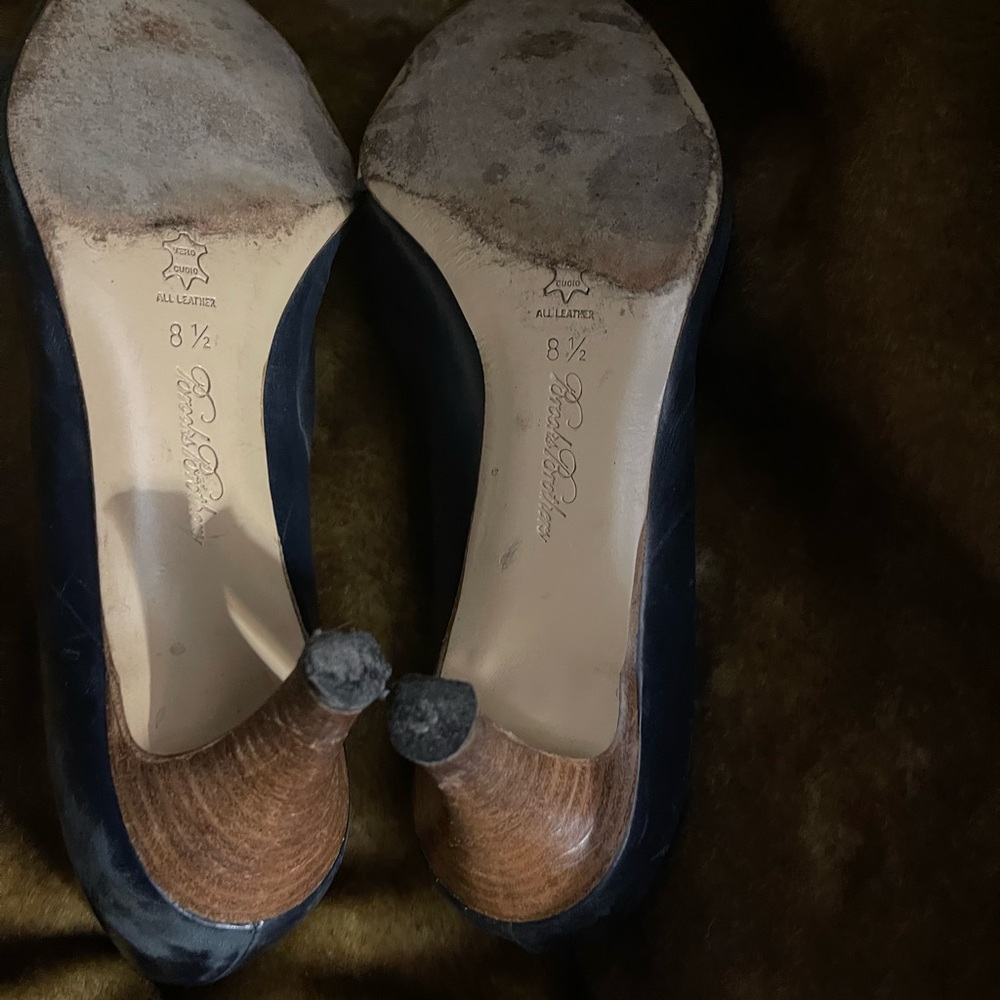Brooks Brothers Navy Spectator Women's Loafers Pumps - Picture 3 of 7